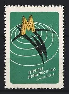 Reklamemarke Leipzig, Herbstmesse 1955, Messe-Logo