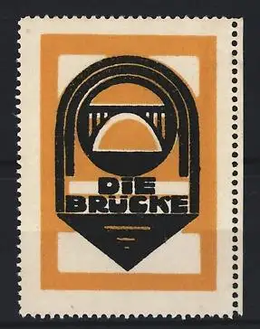 Reklamemarke Die Brücke, Logo der Künstlergruppe, Brückenmotiv