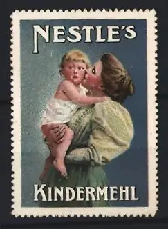 Reklamemarke Nestlé, Kindermehl, Mutter mit Kind