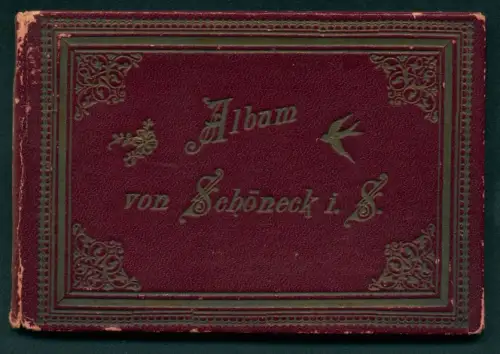 Leporello-Album Schöneck i. S. mit 12 Lithographie-Ansichten, Hotel Rathaus, Hotel Schützenhaus, Gasthaus Tannenhaus