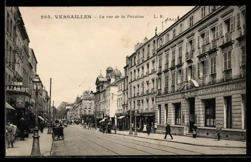 AK Versailles, La rue de la Paroisse