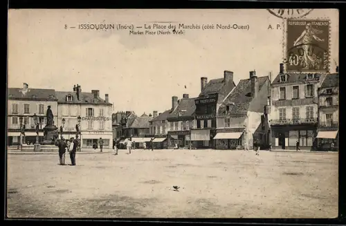 AK Issoudun /Indre, La Place des Marchés, côté Nord-Ouest