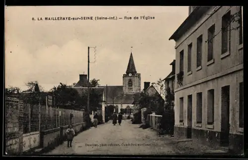 AK La Mailleraye-sur-Seine, Rue de l`Église