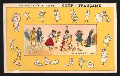 Sammelbild Paris, Chocolats & Thés Comp. Francaise, Schokolade und Tee, Surprises de Noel
