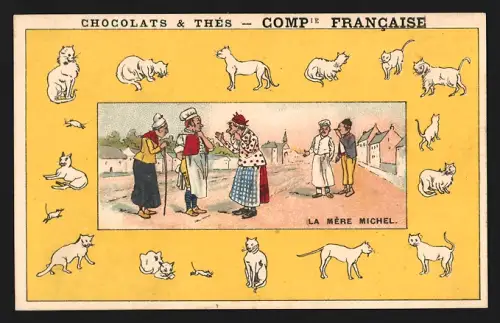 Sammelbild Paris, Chocolats & Thés Comp. Francaise, Schokolade und Tee, La Mère Michel
