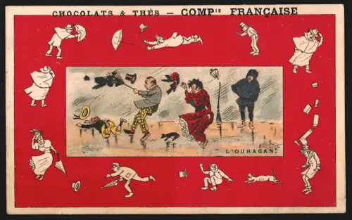 Sammelbild Paris, Chocolats & Thés Comp. Francaise, Schokolade und Tee, L`Ouragan
