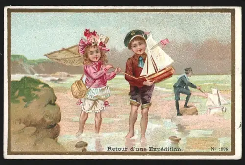 Sammelbild Roubaix, Lacroix, Schokolade, Retour d`une expédition