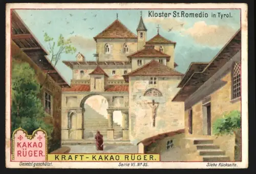 Sammelbild Dresden, Otto Rüger, Kakao, Kloster St. Romedio in Tyrol