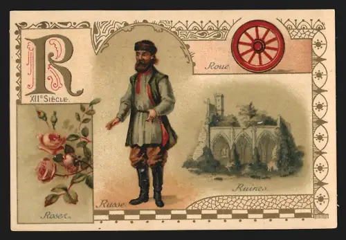 Sammelbild Chocolat de la Havane, Schokolade, Ruines, Russe, Roses