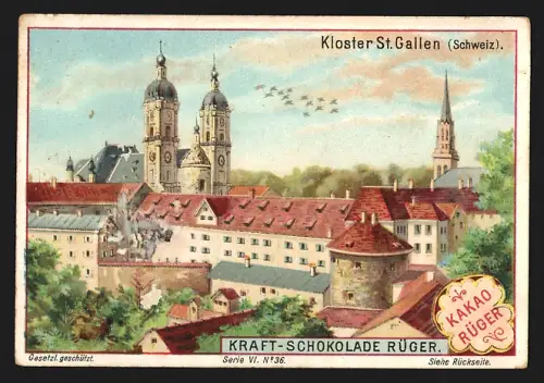 Sammelbild Dresden, Otto Rüger, Kakao und Schokolade, Kloster St. Gallen