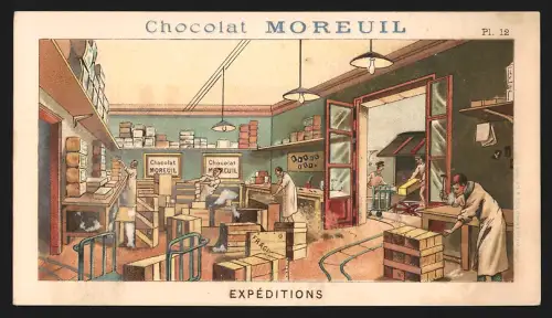 Sammelbild Clichy, Moreuil, Schokolade, Expéditions