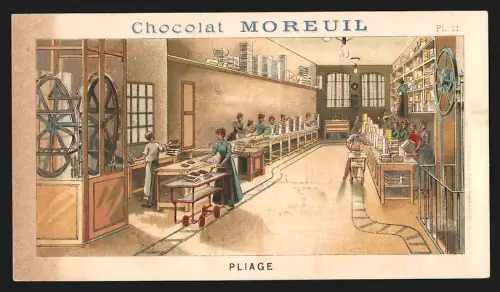 Sammelbild Clichy, Moreuil, Schokolade, Pliage