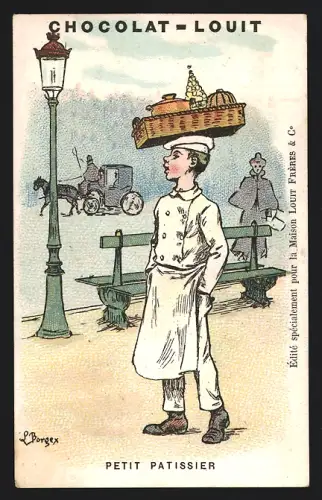 Sammelbild Lyon, Chocolat-Louit, Schokolade, Petit Patissier