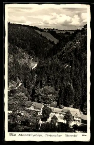 Foto-AK Walter Hahn, Dresden, Nr. 3506: Lichtenhainer Wasserfall, Gasthäuser