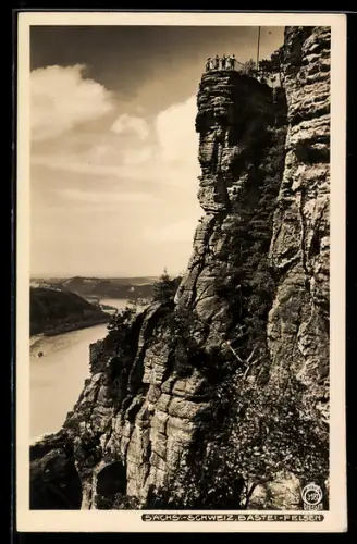 Foto-AK Walter Hahn, Dresden, Nr. 3181: Bastei-Felsen
