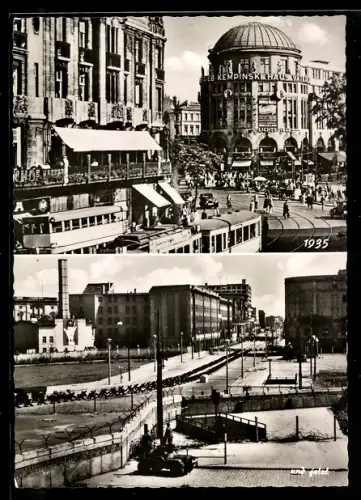 AK Berlin, Mauer am Potsdamer Platz, Deutsch-deutsche Grenze