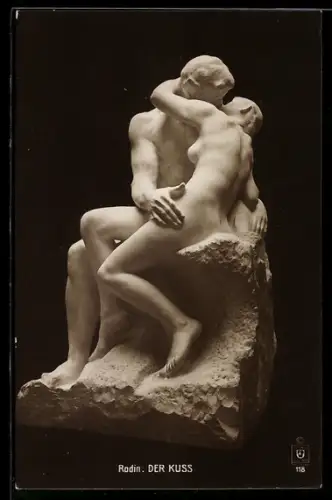 AK Skulptur der Kuss von Rodin