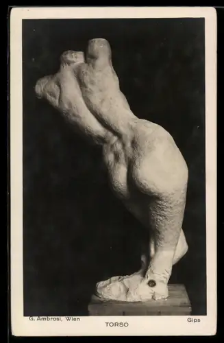 AK Skulptur Torso von G. Ambrosi