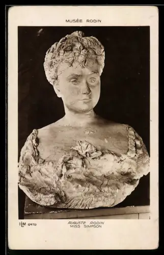 AK Skulptur Miss Simpson von Auguste Rodin