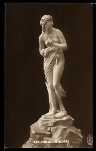 AK Skulptur Nymphe von A. Calandrelli