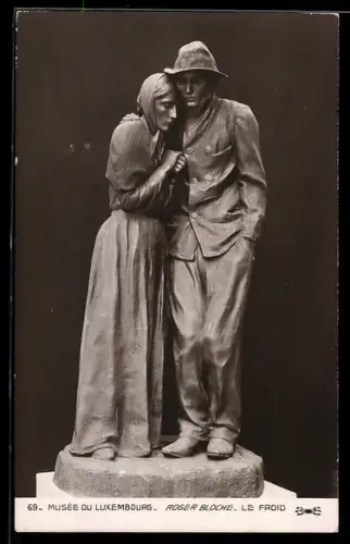 AK Skulptur Le Froid von Roger Bloche