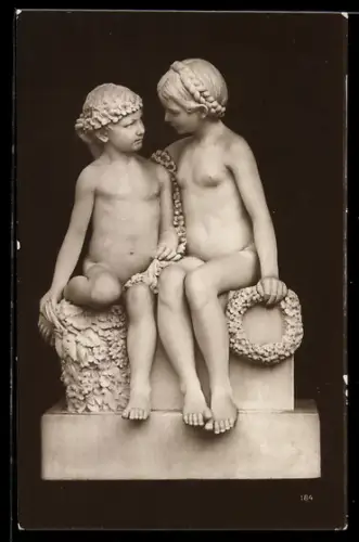 AK Skulptur Kinderbrunnen von F. Brahmstaedt