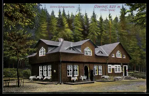 AK Oberhof i. Thür. Wald, Gasthaus Untere Schweizerhütte