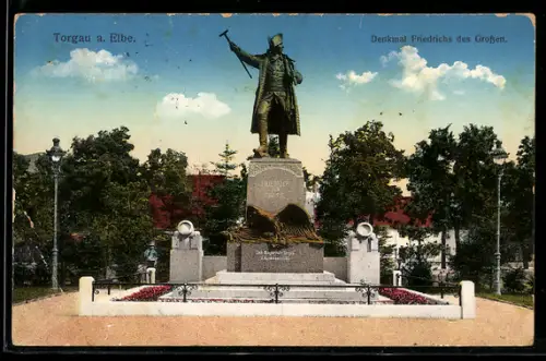 AK Torgau a. Elbe, Denkmal Friedrichs des Grossen