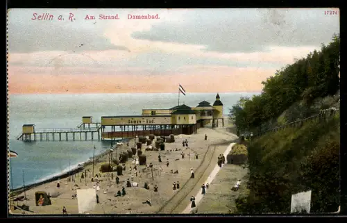 AK Sellin a. R., Am Strand, Damenbad