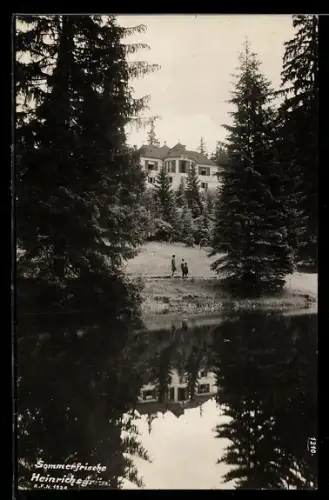 AK Heinrichsgrün, Partie am Teich
