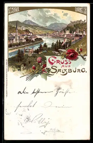 Lithographie Salzburg, Teilansicht
