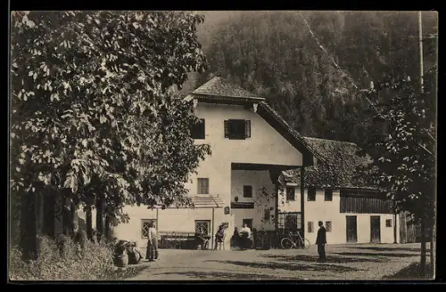 AK Leoben, Hüttenstein, H. Abergers Gasthaus zum Grottensee