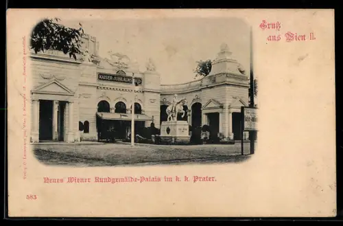 AK Wien, Neues Rundgemälde-Palais im Prater