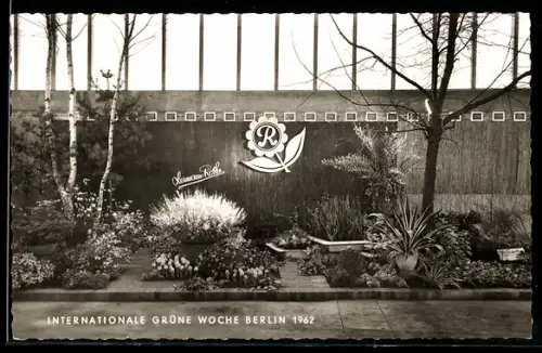 AK Berlin, Ausstellung Internationale Grüne Woche 1962, Blumenkunst Hermann Rothe