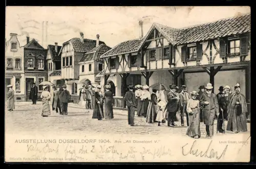 AK Düsseldorf, Ausstellung 1904, Alt Düsseldorf V