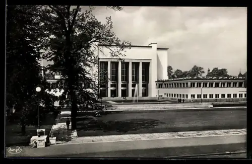 AK Dresden, Internationale Hygiene-Ausstellung 1930, Deutsches Hygiene-Museum am Lingnerplatz