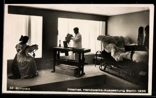 AK Berlin, Internationale Handwerks-Ausstellung 1938, Schweiz