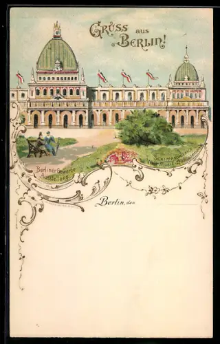 Lithographie Berlin, Berliner Gewerbe-Ausstellung, Schippanowskys Welt-Musik-Etablissement