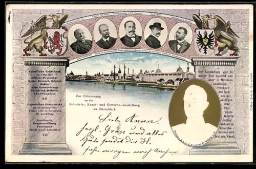 AK Düsseldorf, Industrie-, Kunst- und Gewerbe-Ausstellung 1902, Kronprinz Fr. Wilhelm