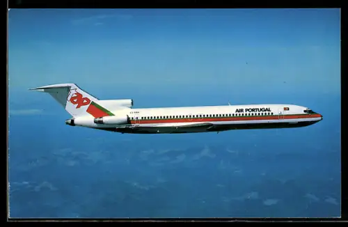 AK Flugzeug, Linienflugzeug der Fluglinie Air Portugal, Boeing 727