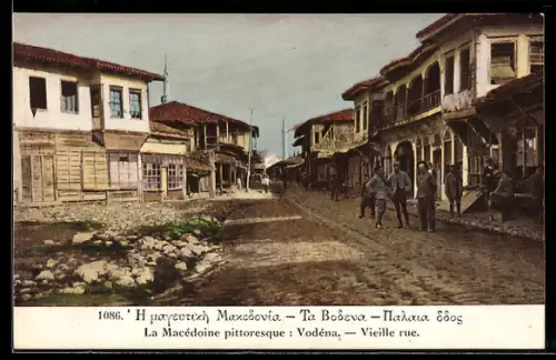AK Vodena, Vieille rue, Strassenpartie