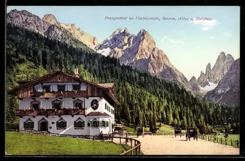 AK Fischleintal /Sexten, Motiv vom Postgasthof
