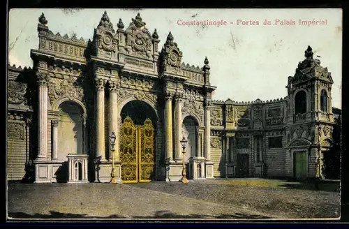 AK Constantinople, portes du palais Impéral