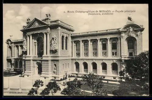 AK Monaco, Musée Océanographique, Facade principale