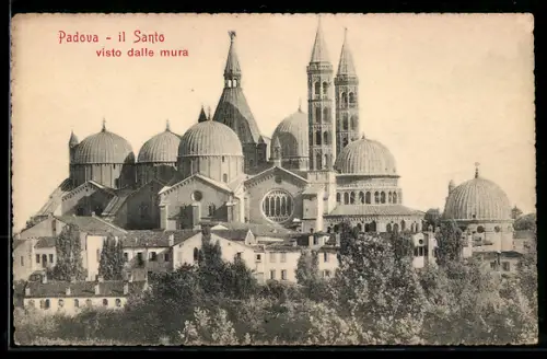 AK Padova, Chiesa del Santo vista dai Bastioni