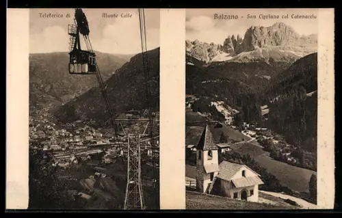 AK Bolzano, Teleferica di Monte Colle, San Cipriano col Catenaccio