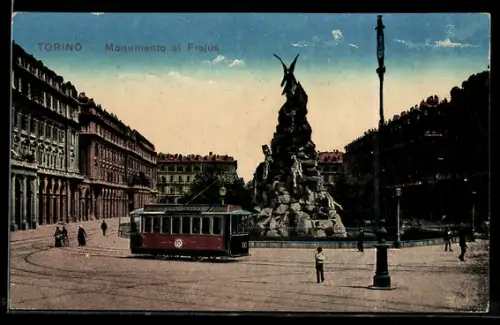 AK Torino, Monumento al Frejus, Strassenbahn