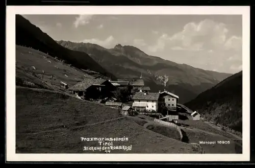 AK Praxmar im Sellrain, Teilansicht, Blick auf den Rosskogl