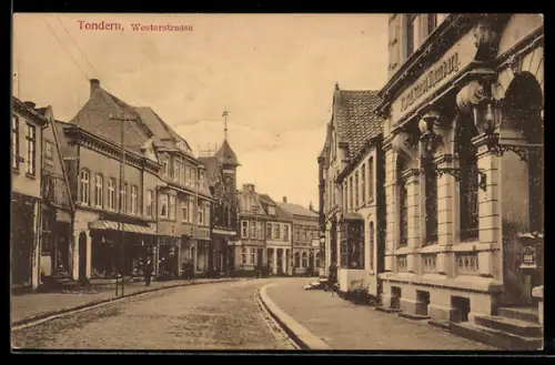 AK Tondern, Blick in die Westerstrasse