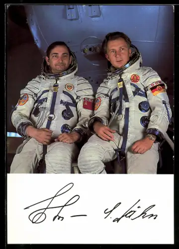 AK Kosmonauten Waleri Bykowski und Sigmund Jähn, Raumfahrt